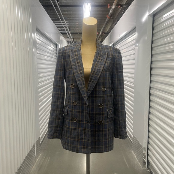 Veronica Beard Women's Ellette Dickey Check Plaid Jacket Blazer Blue Mul… - Picture 3 of 15